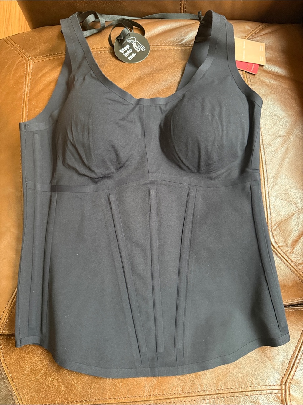 Honeylove Black Sculpting Tank with Built-In Cups